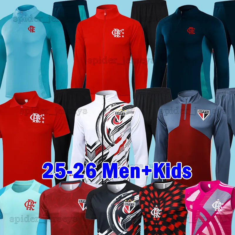 Save Big on Bulk Sao Paulo Fc Kit 25 26 CR Flamengo Tracksuits Sao Paulo FC  Soccer Sets ANDRE SILVA LUCIANO 2025 2026 Vest POLO Football Shirts