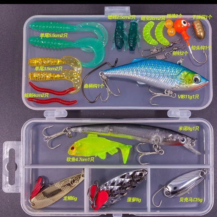 1 piece of deep-sea luminous fishing bait with a fishing boat, squid
