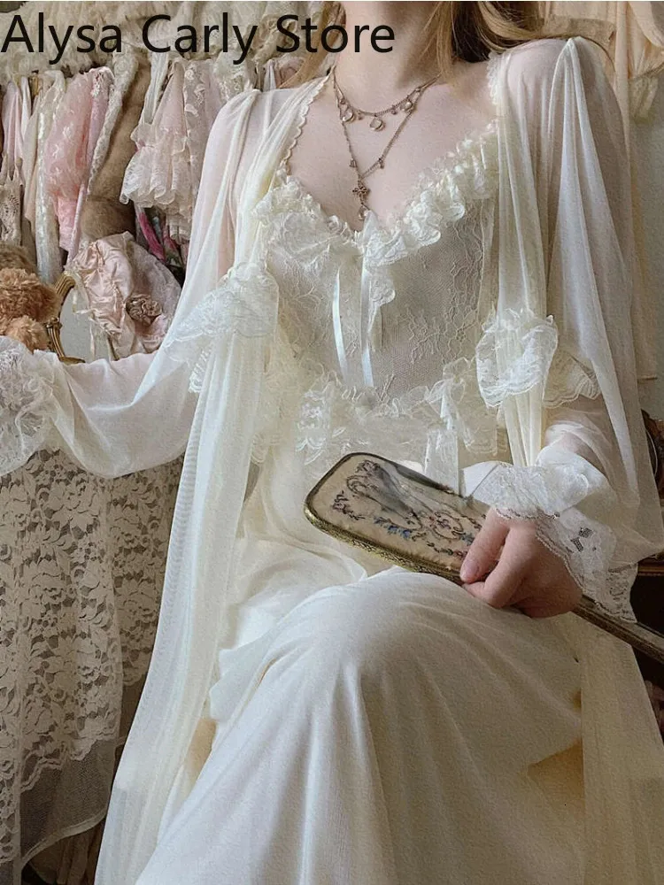 Vintage French Fairy lace dress with sleeves for Women - Elegant Lace, Court Chiffon, Long Strap, Sexy & Casual - Autumn 2022 Collection Vintage French Fairy lace dress with sleeves for Women - Elegant Lace, Court Chiffon, Long Strap, Sexy & Casual - Autumn 2022 Collection