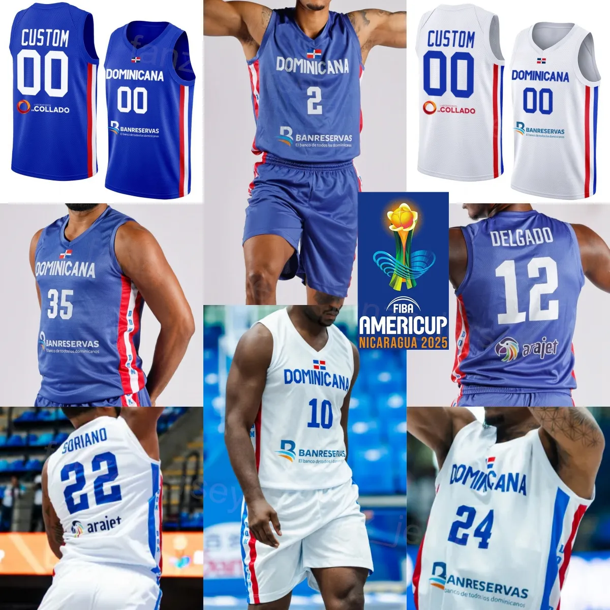 Print 25 26 AmeriCup 35 Juan Guerrero Jerseys Dominican Republic Basketball  4 Gelvis Solano 11 Eloy Vargas 12 Angel Delgado 5 Victor Liz 1 Juan Suero  Kid Man Women From 11,08 € | DHgate
