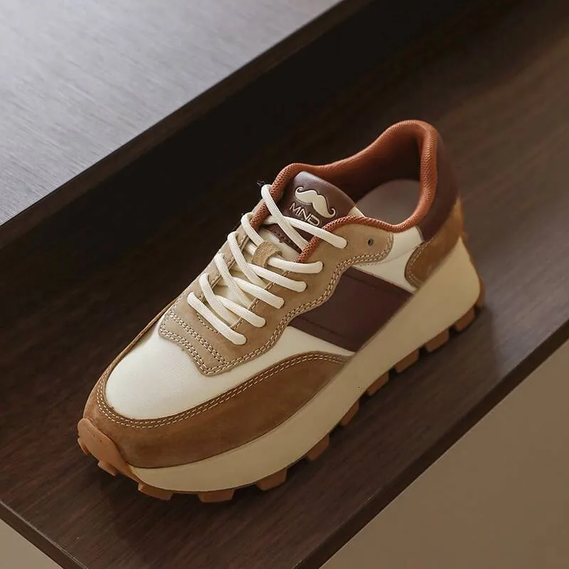 Chaussures de sport décontractées légères en cuir véritable Mirinda Forrest Gump 2025, style rétro, à semelle épaisse, pour couples et papas._voghion.com