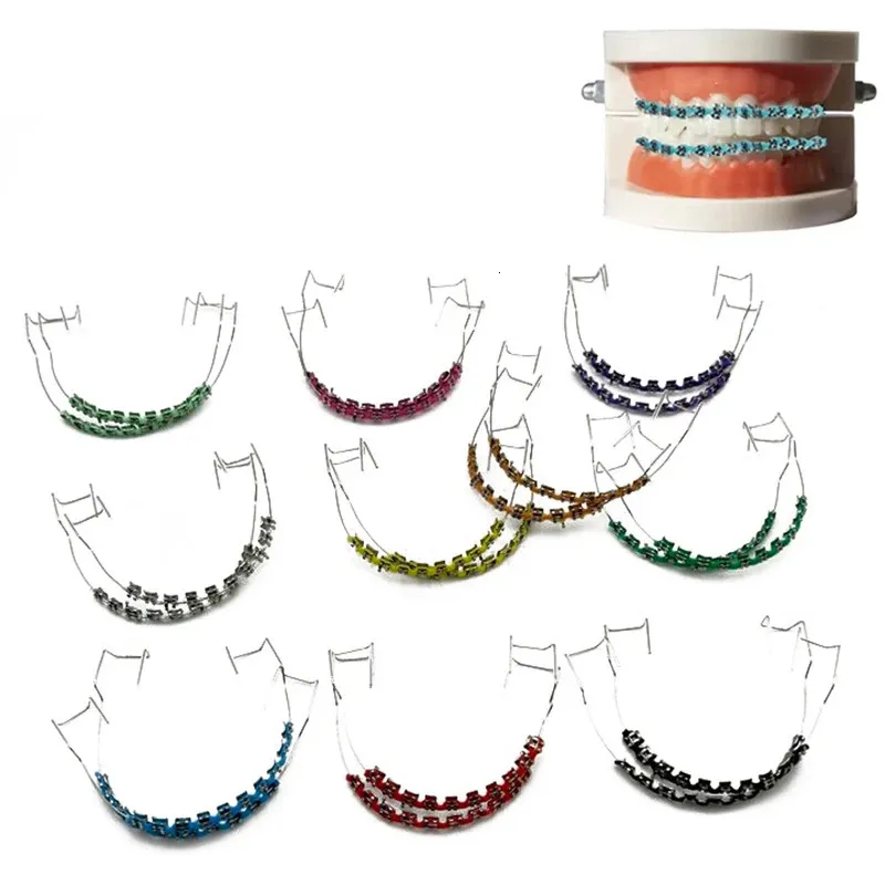 Kit De Décoration Dentaire Temporaire – Fils Métalliques, Attaches Ligature Avec Crochet
