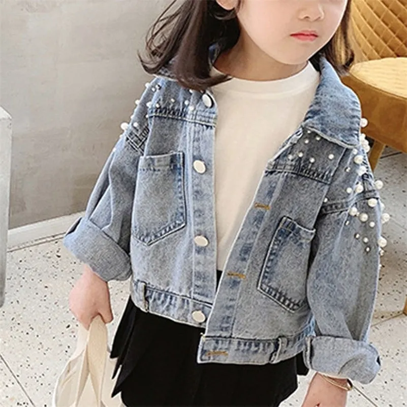 Spring and Autumn Girls' Denim Jacket, Korean Style, Loose Fit, Long ...