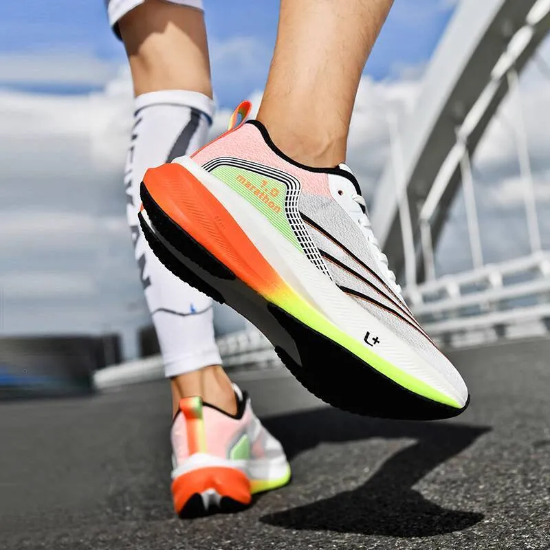 ONKE Running Women Autumn Lightweight Breathable Shock Absorption Mesh Sports Men Thick Bottom Non-slip Wear-resistant_voghion.com