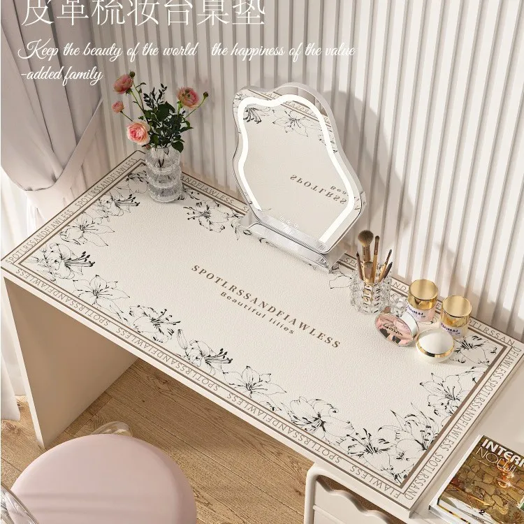 dressing table liner European-Style Coffee Table TV Cabinet, American Dressing Table Cover Cloth, Shoe Rack Long Strip Table Mat, Dresser Cover, Furniture Protection, Vintage Aesthetic, Floral Pattern * Textile, Washable