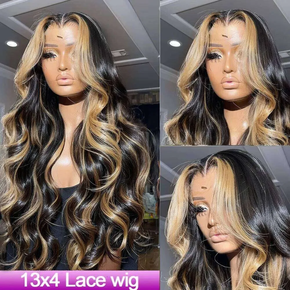 1B/27 Body Wave Human 30 Inch 13X4 HD Lace Frontal Wig Ombre  display picture 3