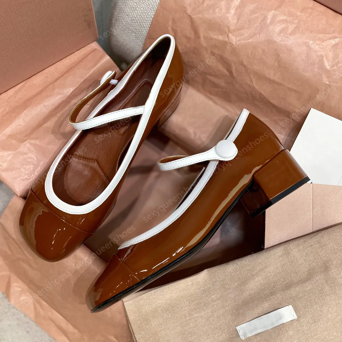 Womens Leather Ankle Strap Dress Shoes Elegant Low Heel Sandals