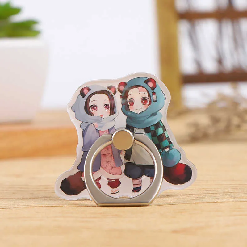 Cute Anime Phone Ring Holder Metal Finger Grip Stand, Universal