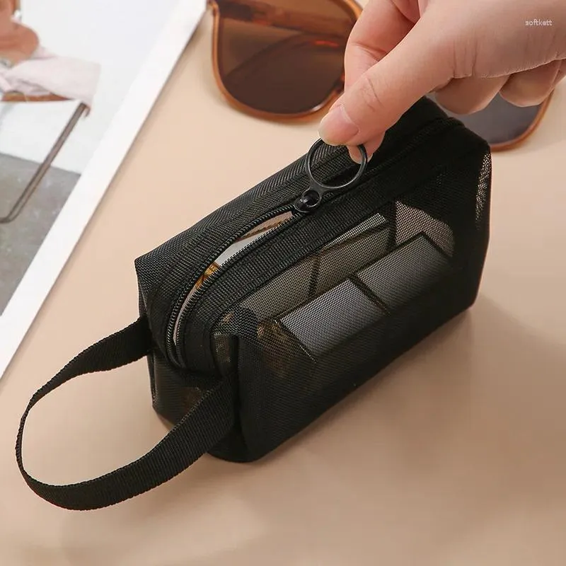 4 Kleine Make-up-Taschen Aus Nylon – Wasserdicht, Mit Reißverschluss, Für Damen & Herren