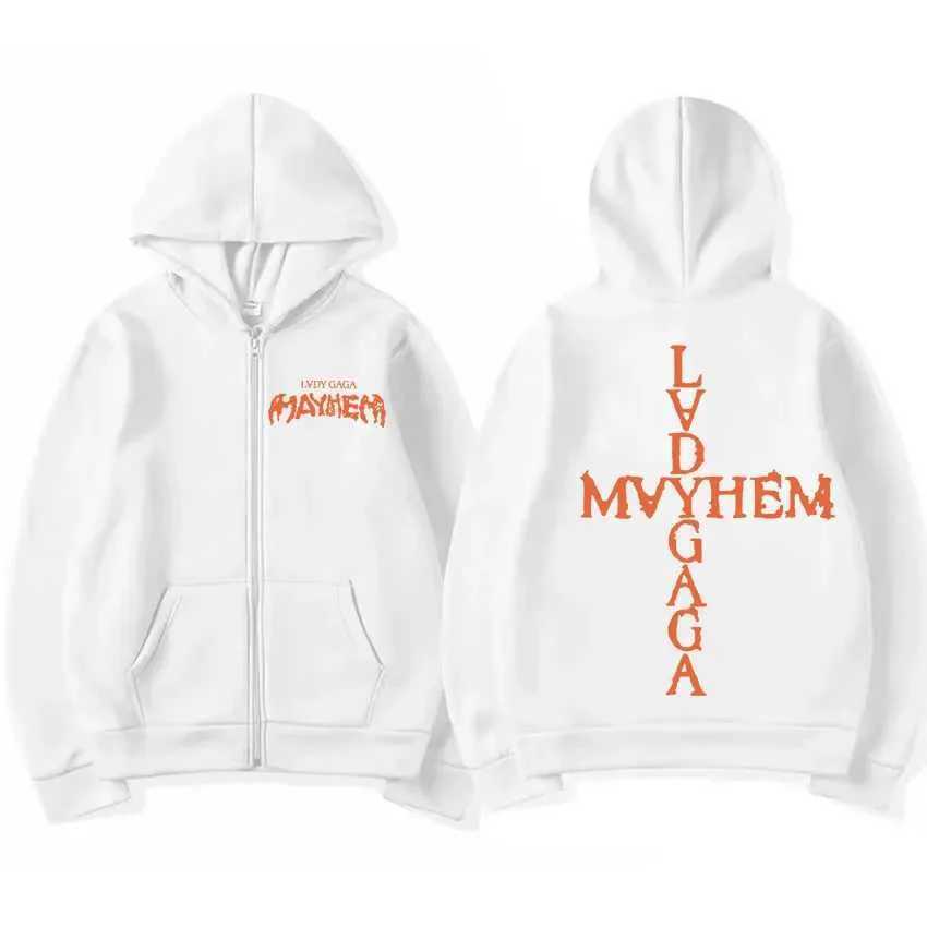 Lady Gaga Mayhem Zipper Hoodie Vintage Oversized From