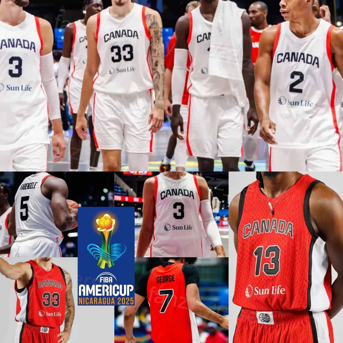 Printed Kyshawn George Jersey Canada Basketball 25/26 AmeriCup