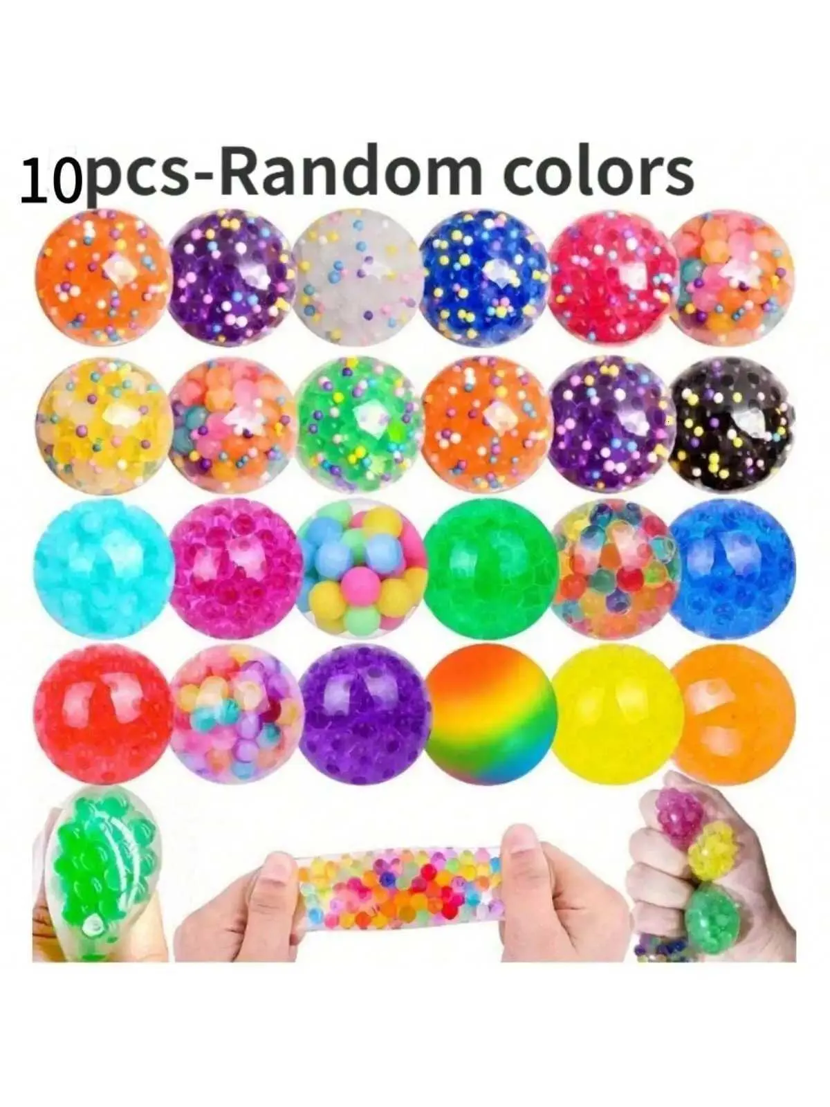 Sensory Stress Balls for Adults and Kids, Fidget Squishy Toys 10 Pack ...