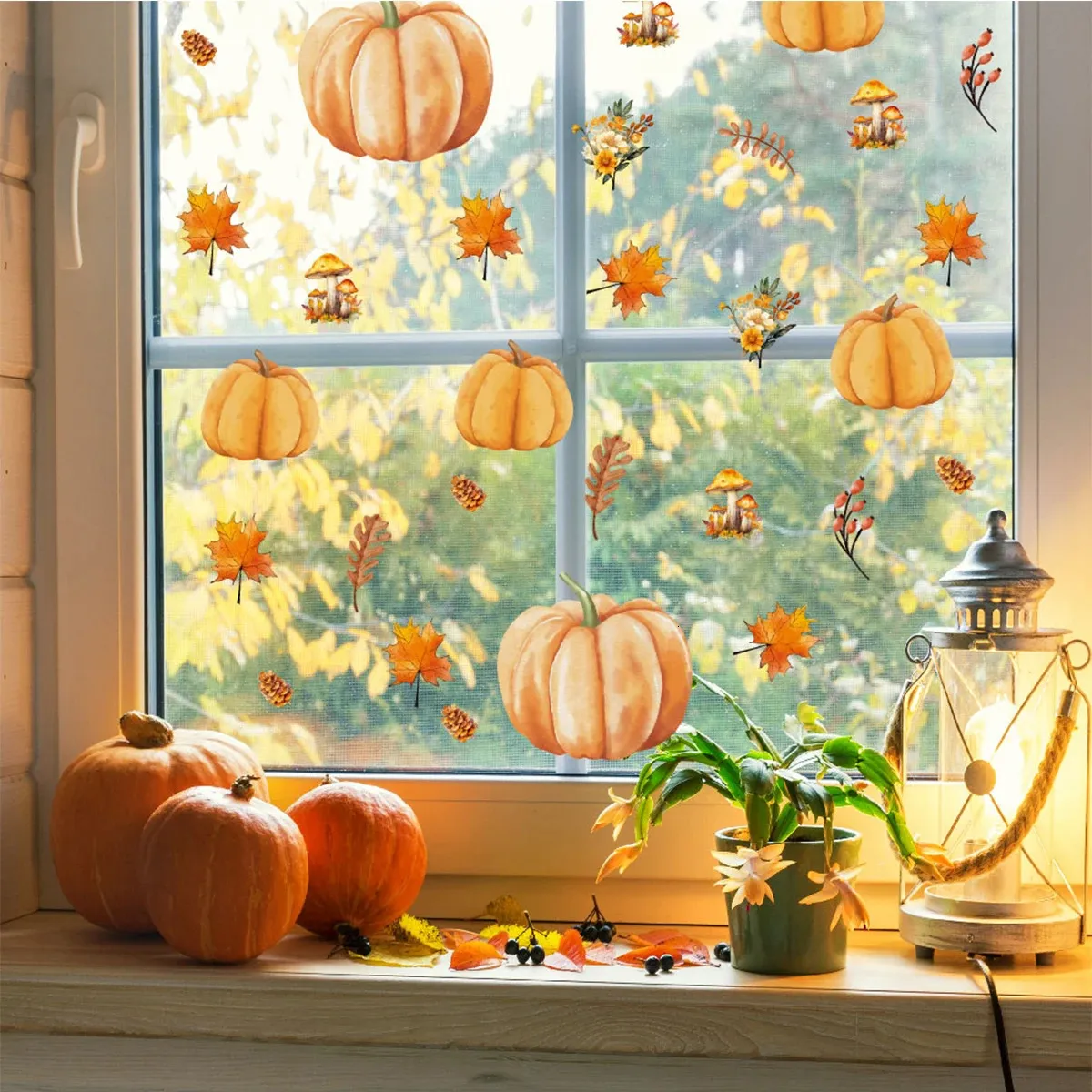 Halloween 3D Pumpkin Window Sticker Home Decoration Self Adhesive ...