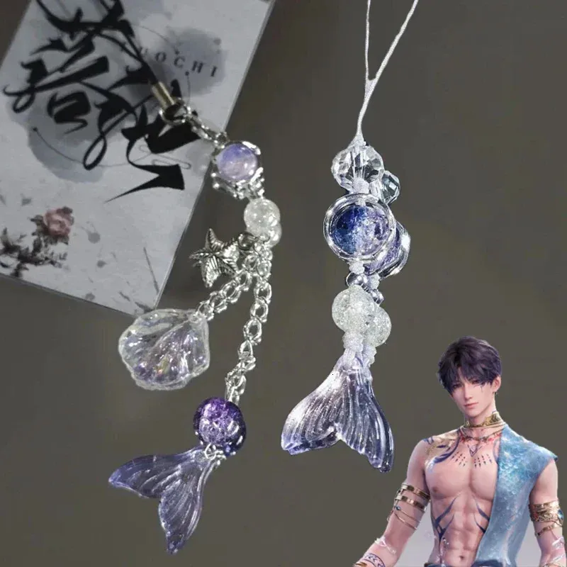Deepspace Rafayel Cosplay Couple Phone Chain With Fish Tail Pendant Bag
