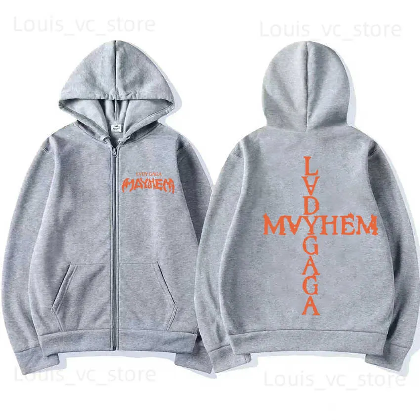 LADY GAGA MAYHEMグレー フリースパーカー M Sudadera Con Cremallera Lady Gaga Mayhem 2025  De 2,89 € | DHgate