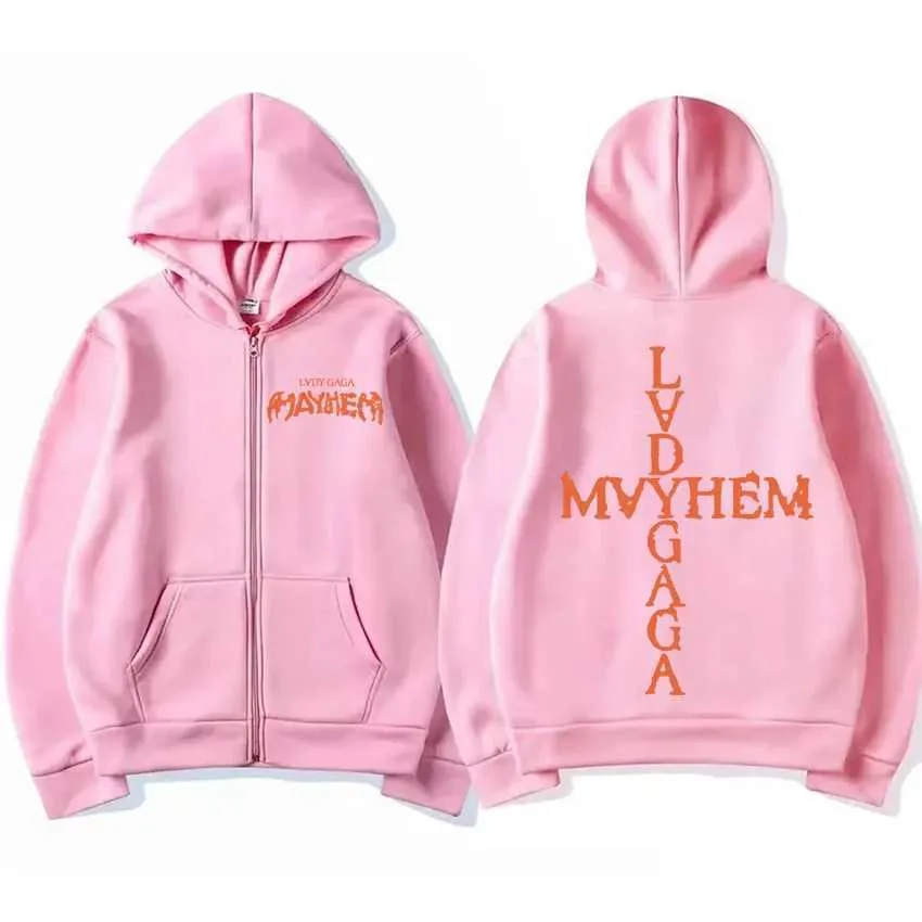 Lady Gaga Mayhem Zipper Hoodie Vintage Oversized From