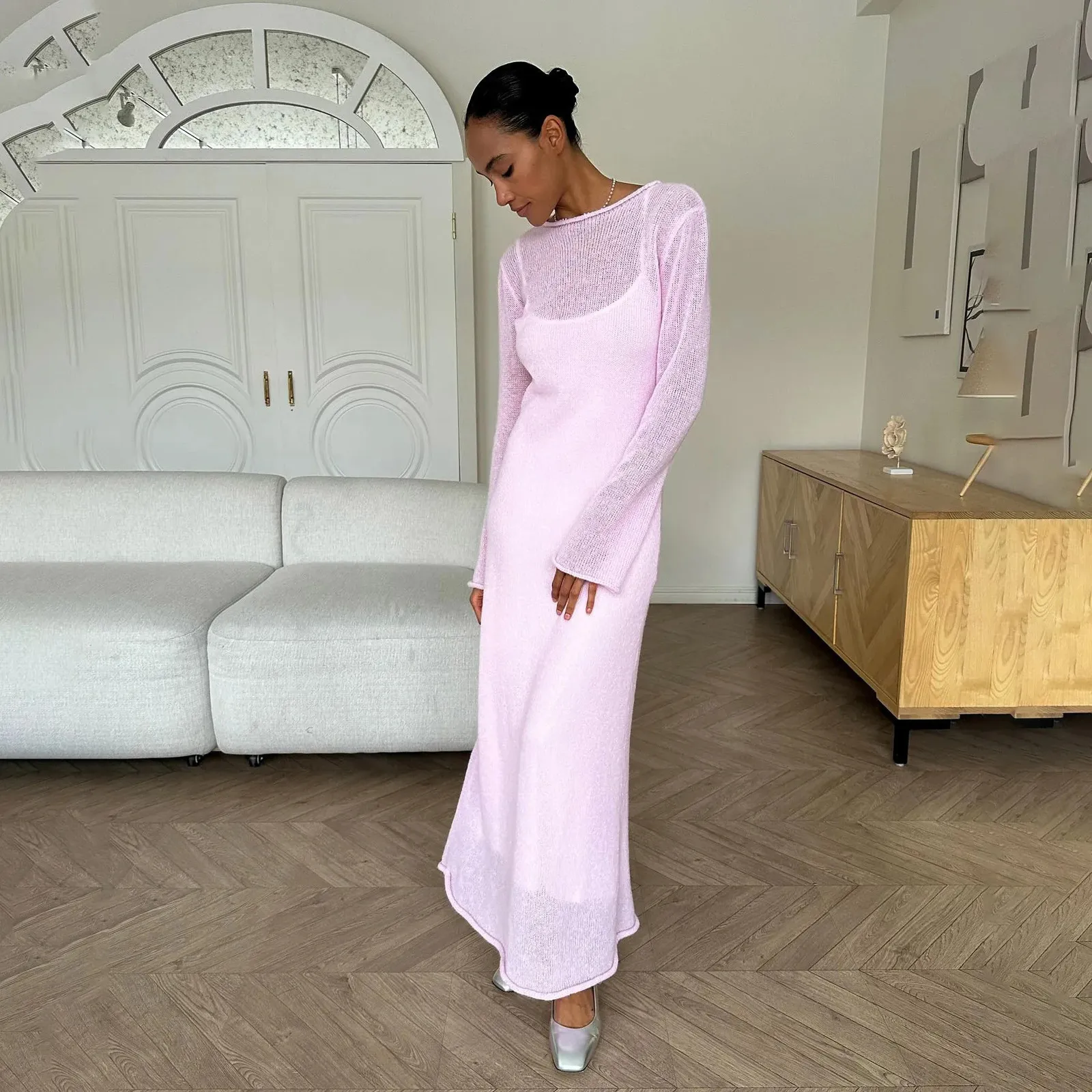 long sleeve maxi dress with sleeves Light Blue Pleated – shopaleena Ruched Dress Dkny Dress Classic & Timeless Size:2X (24) This dress features an
