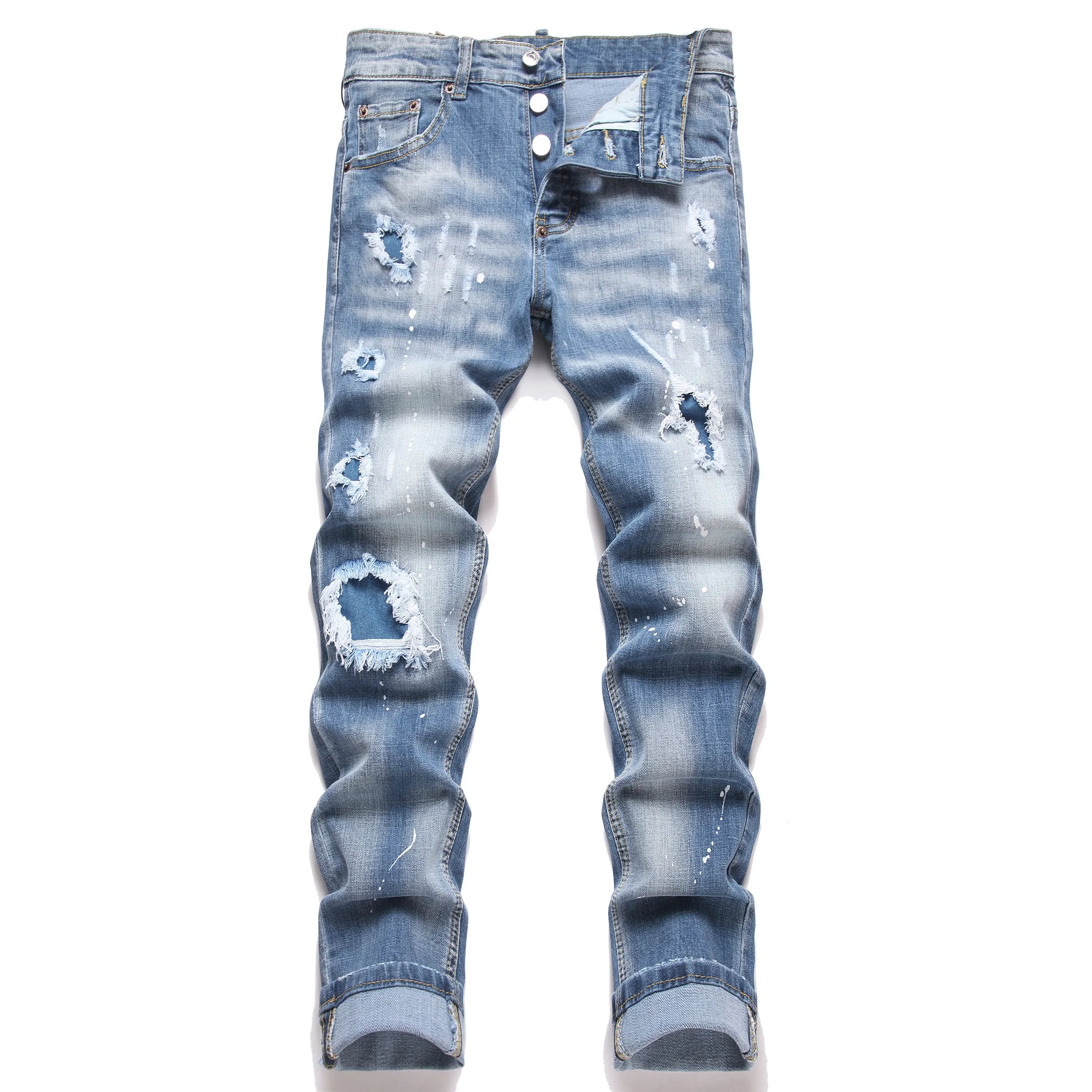 2025 Jeans Jeans Strappati Uomo Con Toppe 2025 Uomini Jeans