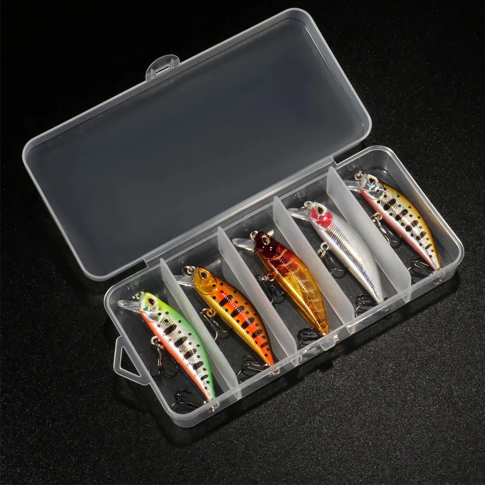 Lure Kit Sinking Minnow Trout Artificial Bait... 