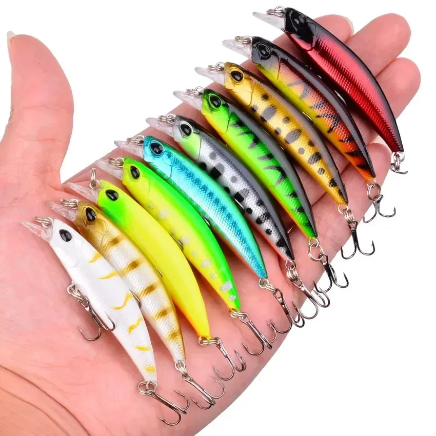 Laser Slow Mixed Minnow Fishing Lure Set   Hard... 