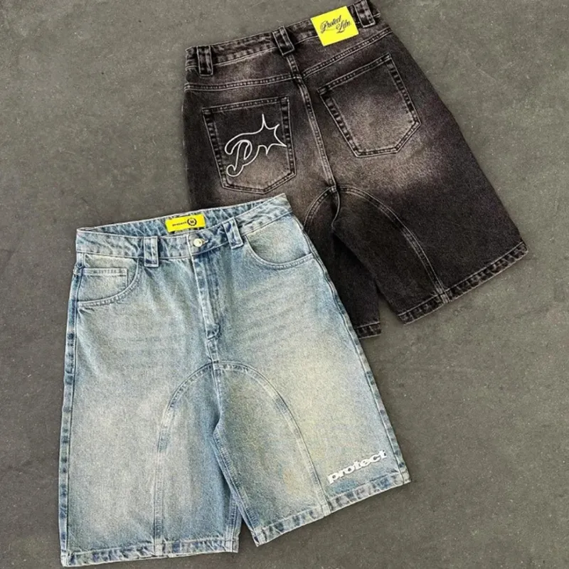 Harajuku Hip Hop Embroidered Denim Bravest Studios From