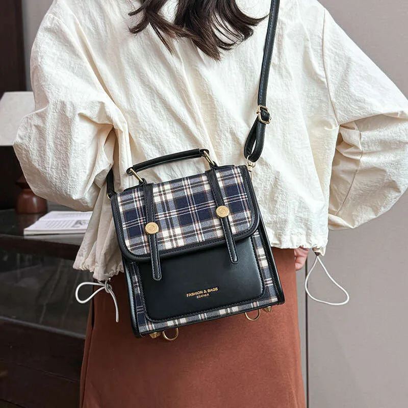 -Block PU Handbag and Backpack with Nylon and Hasp Closure Extra Large ...