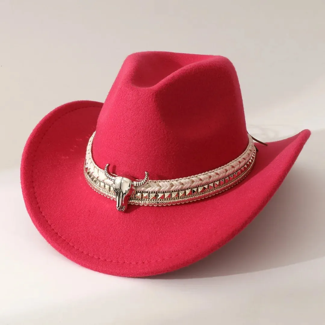 Ladies Red Rhinestone Heart Band Felt Cowboy Hat - Women Sacred Heart Rhinestone Cowboy Hat – Camelia Mexican Boutique main image 3