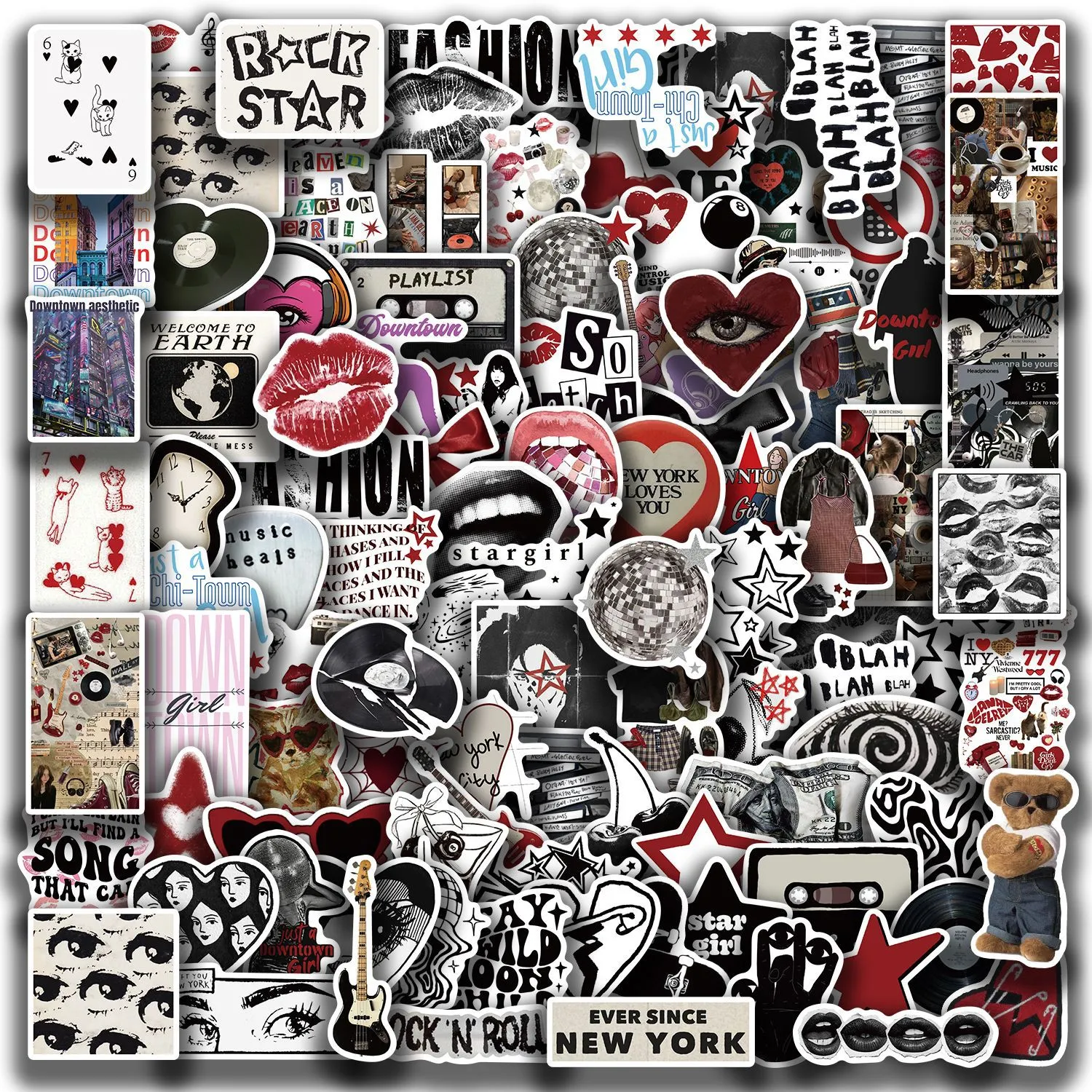 100-Pack Bomb Graffiti Sticker Roll – Vinyl Decals For Skateboard, Laptop, Car