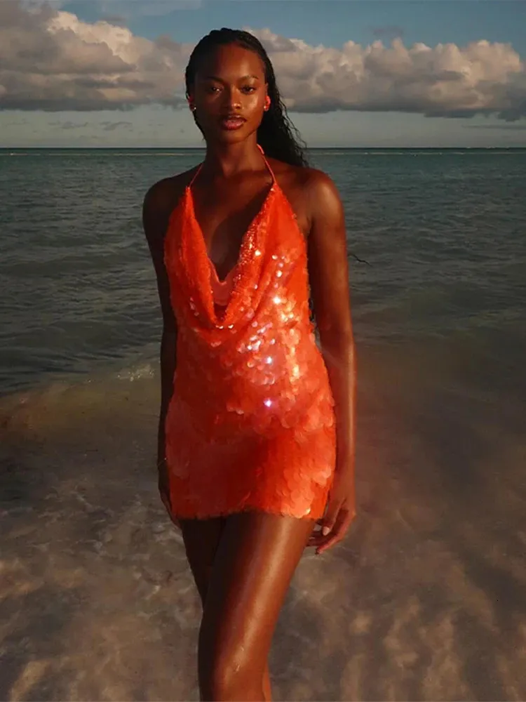 sparkly beach dress Come And Get It Aqua Sequin Party Mini Dress - US 16