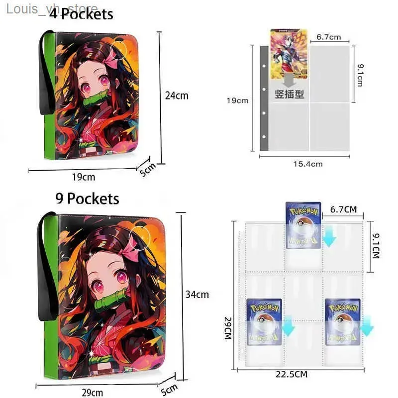 demon slayer card binder Amazon.com: 400 Pockets Card Binder for Anime Cards,Portable Waterproof One Piece Cards Storage Book with Removable Sleeves : Office Products