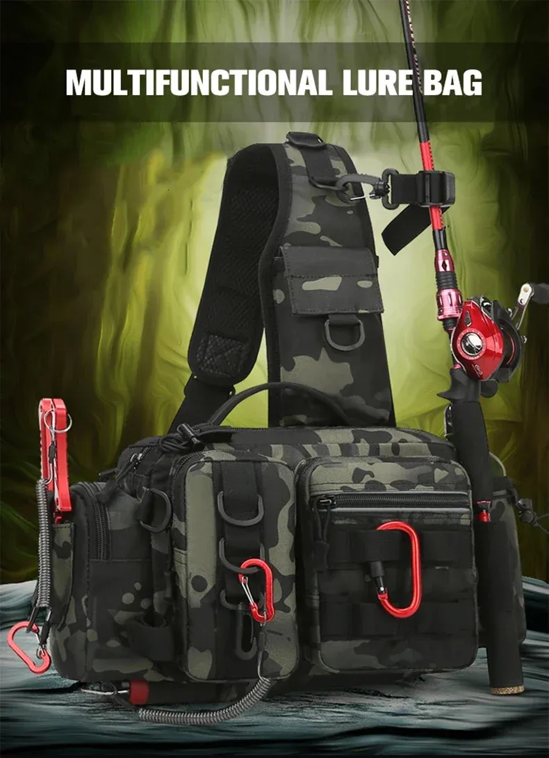 Lure Rucksack Fishing Lures Box Tackle Bag Multifunctional Tactical Waist Pack Single ...