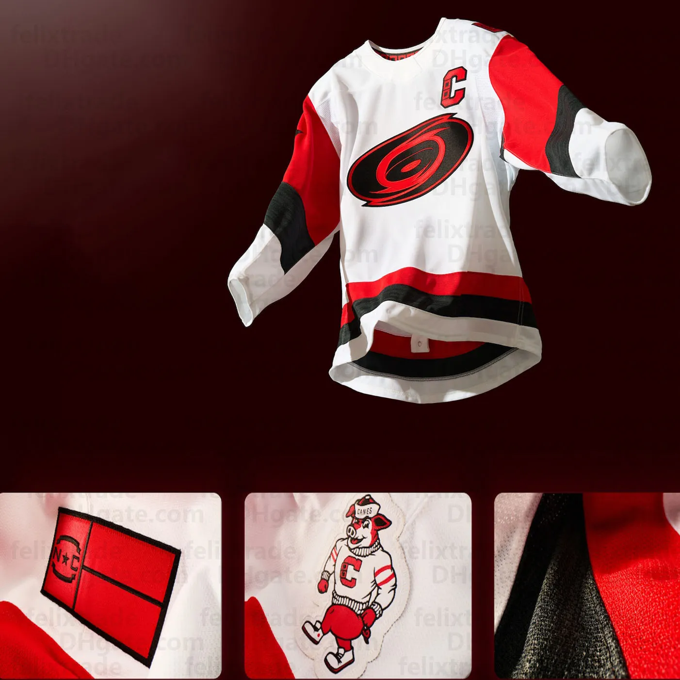 Groß sparen beim Kauf von Hurricanes Hockey Trikotstil Fan Kleidung  Leichter Pro Performance Stoff, Schwarzes Design in großen Mengen Beste  Angebote