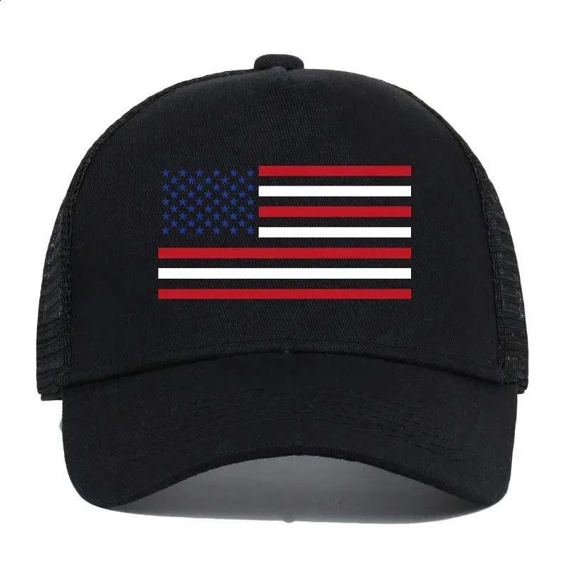 American Flag Baseball Cap Cotton 5-Panel Structured Outdoor  display picture 3