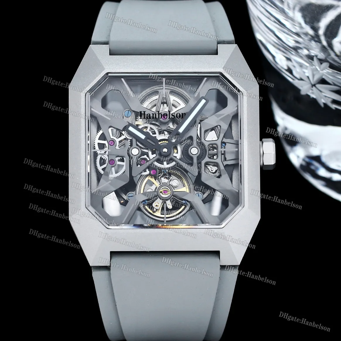 Men's Titanium Automatic Skeleton Watch With Skeleton... From Hanbelson ...