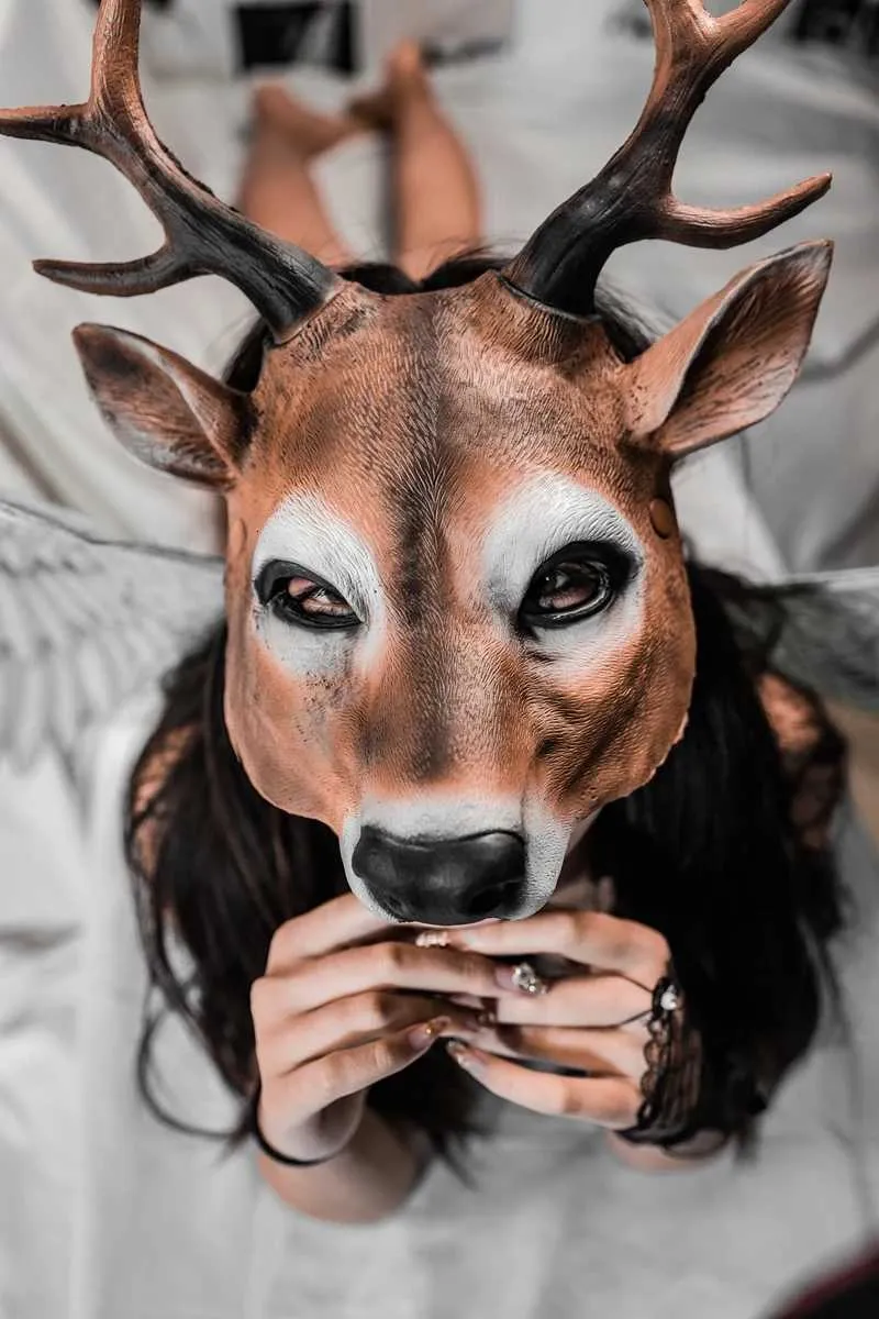 3D Animal PU Foam Deer Head Halloween Mask For Adult... From Swagger ...