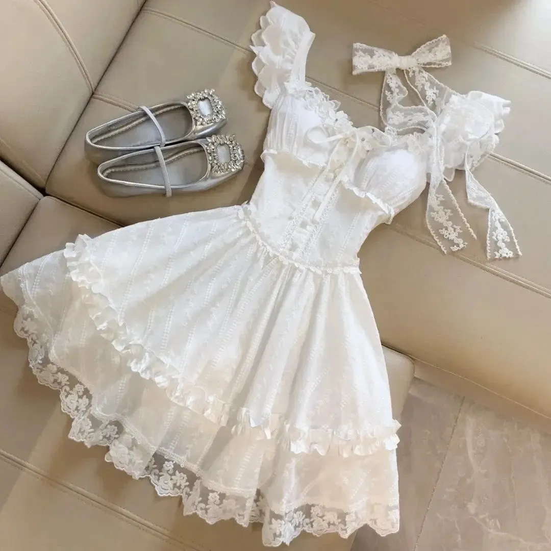 90s princess dress Y2k 90s Fairy Princess Style Pink Prom Dress In Size M
