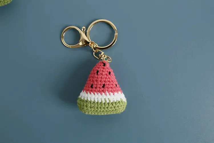 Weaving Keychains Fashion Handmade Weaving Keychain Wool Crochet Unique Knitted Pendant ...