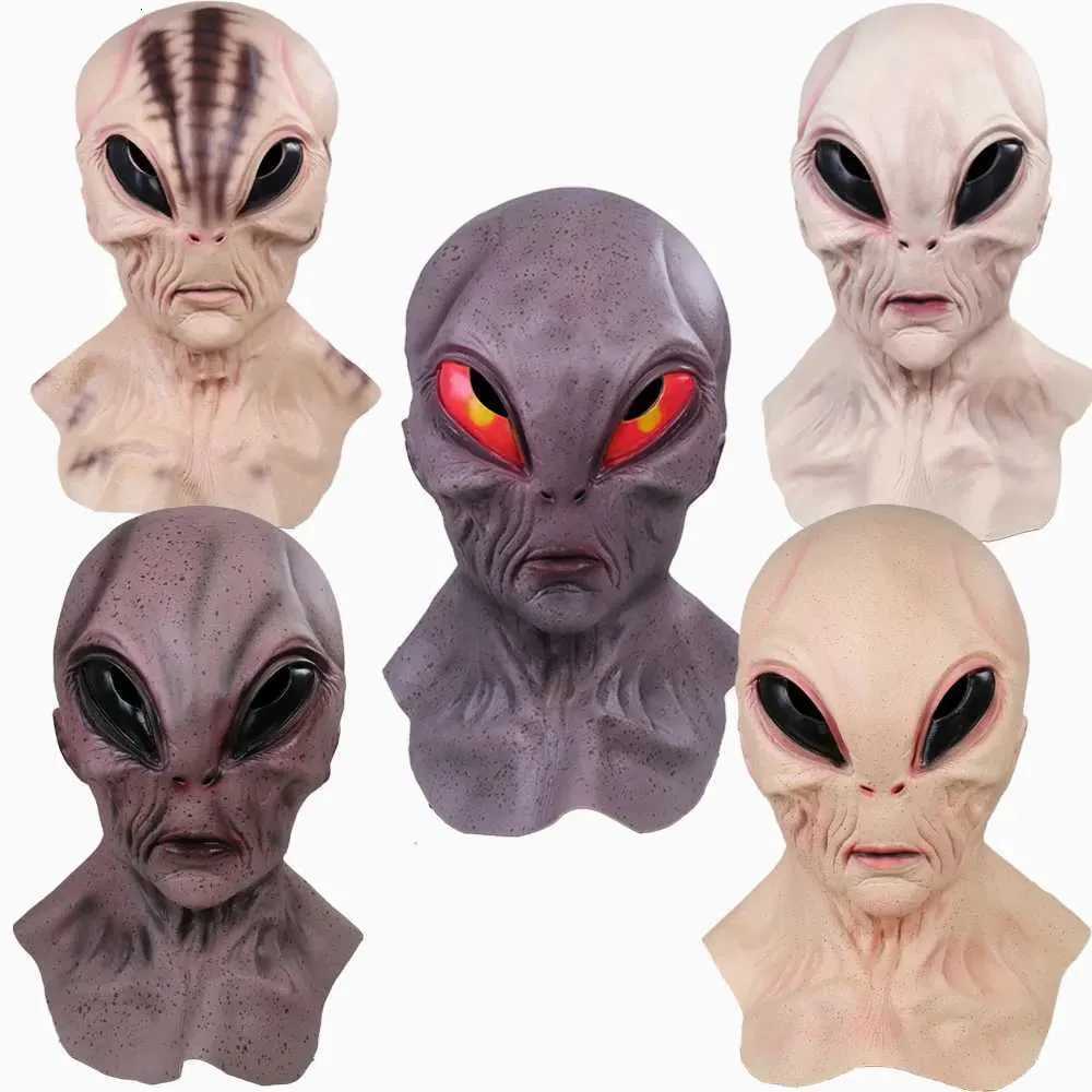 W250906 Halloween Latex Skull Mask Horror UFO Helmet For Cosplay ...
