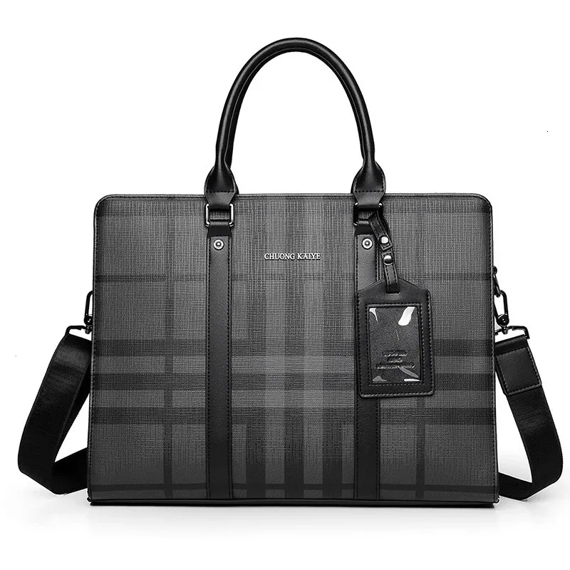 Pvc Briefcase Mens Neoprene Briefcase Large Capacity Executive Business 14 inch ...
