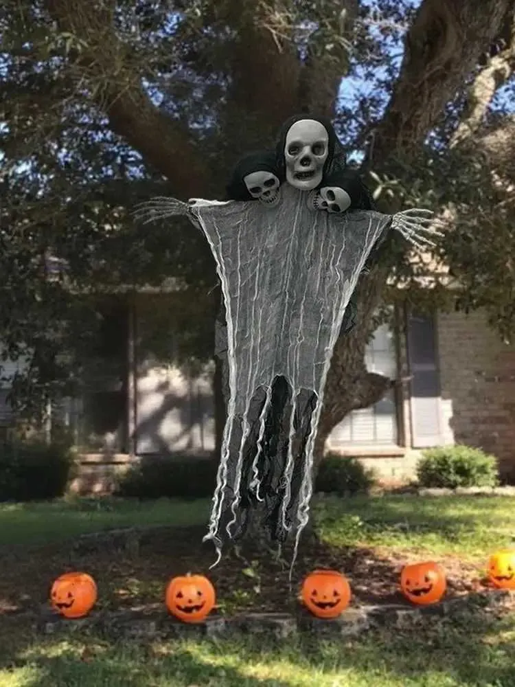 Lot de 3 décorations d'Halloween en plein air, piquets de jardin
