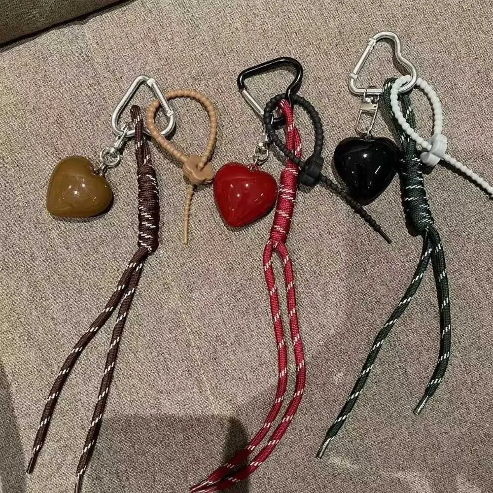 Keychain Y2k Rope Fashionable Heart Leather Rope Y2K Bag Charms Keychain Handmade Cherry ...