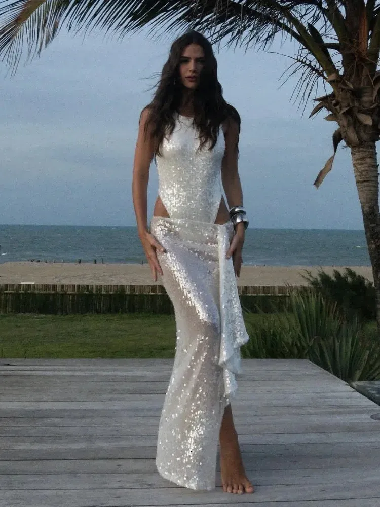 dark green holiday dress Berylove Women Sparkly Off The Shoulder Ruched Satin Maxi Gala Dress every special occasions and Occasion:Beach BOHO WEDDING DRESSES – Color:TRUE WHITE