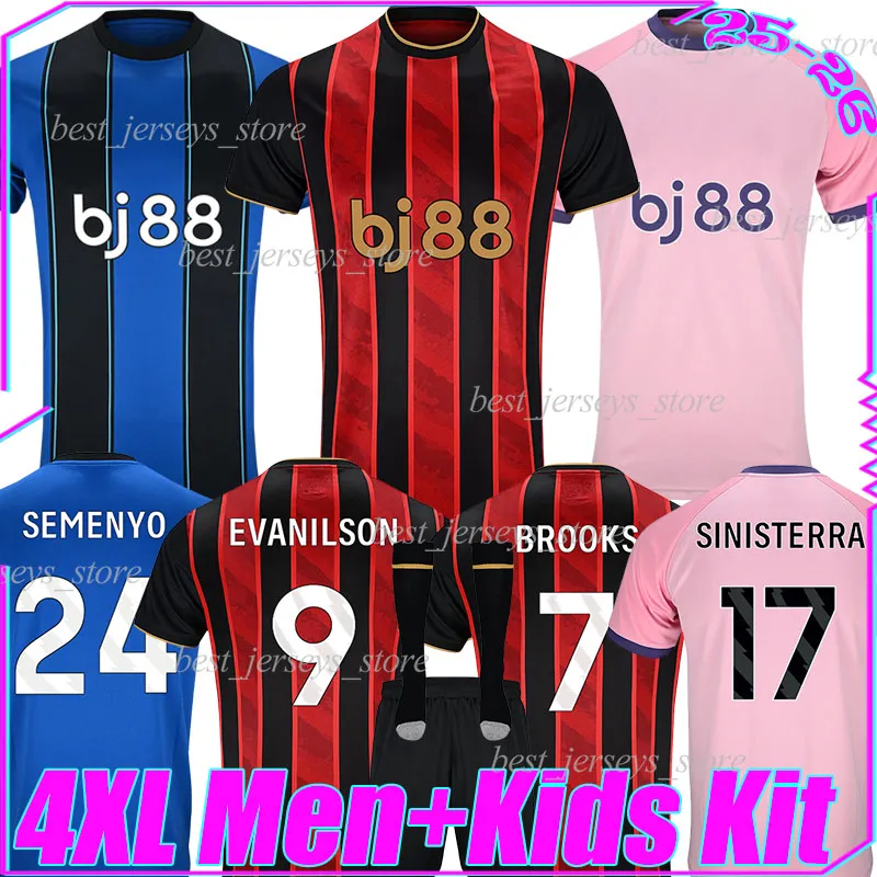 Youth Soccer Jerseys: Bournemouth FC /24 Kits Boys Girls Sizes