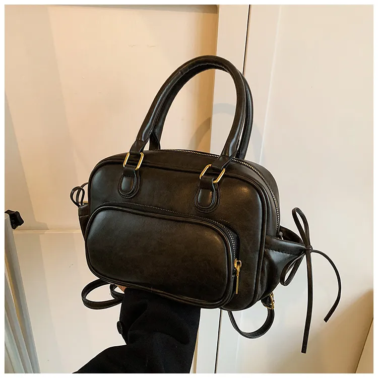 Borsa a mano retrò in pu e borsa a tracolla versatile donna_voghion.com