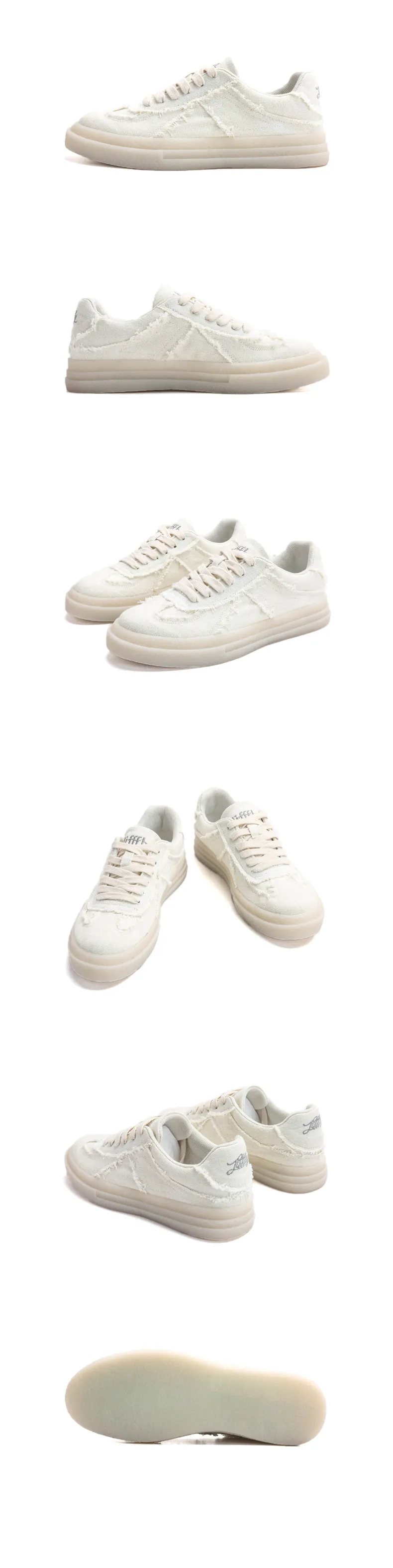 Chaussures de golf rétro décontractées blanches à talon compensé_voghion.com