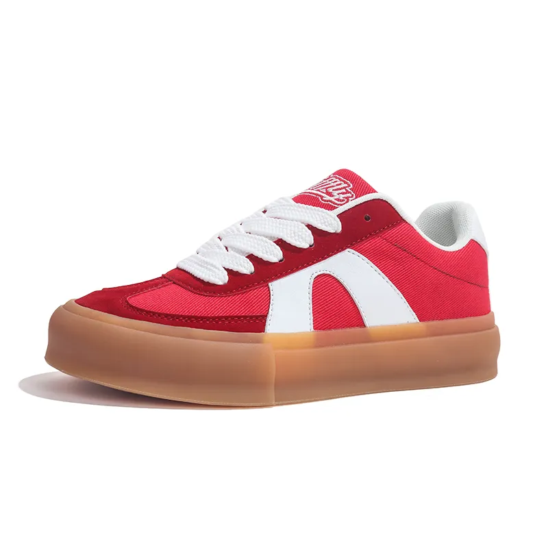 Red DeXun For Men And Women, Retro Thick Soled Sports Board New Couple's Versatile Casual Forrest Gump Shoes,_voghion.com