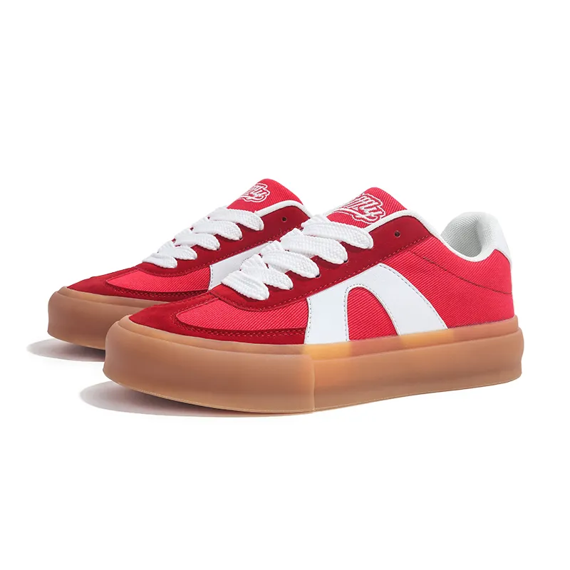 Red DeXun For Men And Women, Retro Thick Soled Sports Board New Couple's Versatile Casual Forrest Gump Shoes,_voghion.com