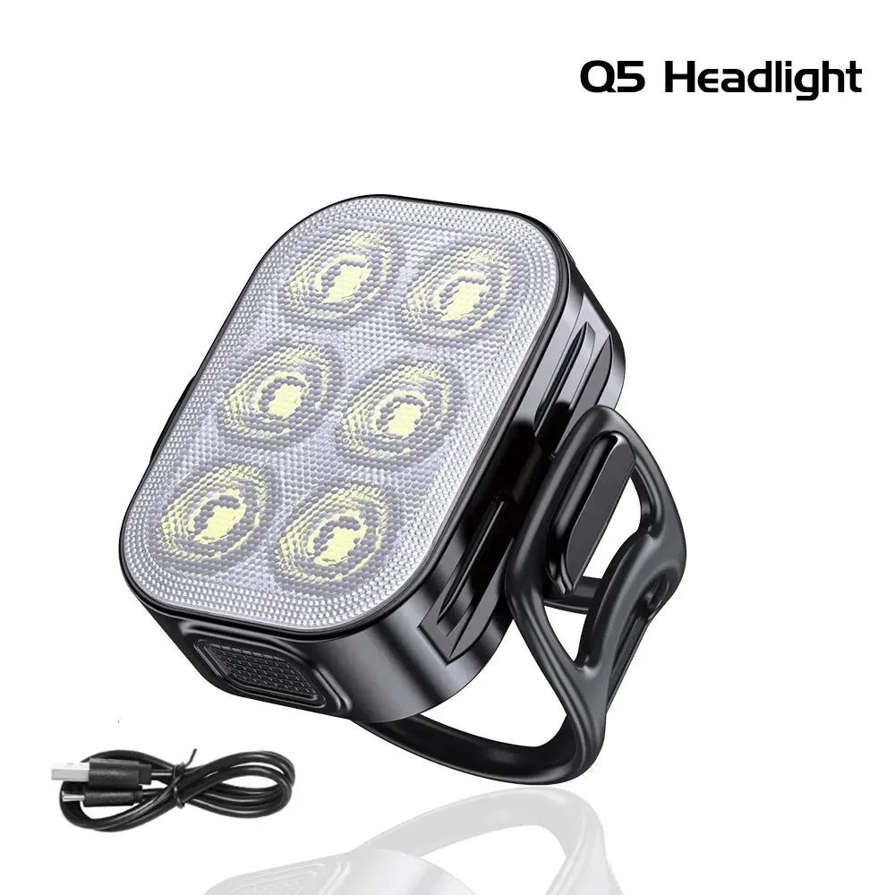 Set Luci LED Bici Regolabile Impermeabile IPX65 Faro e Fanale Posteriore 15 Moda