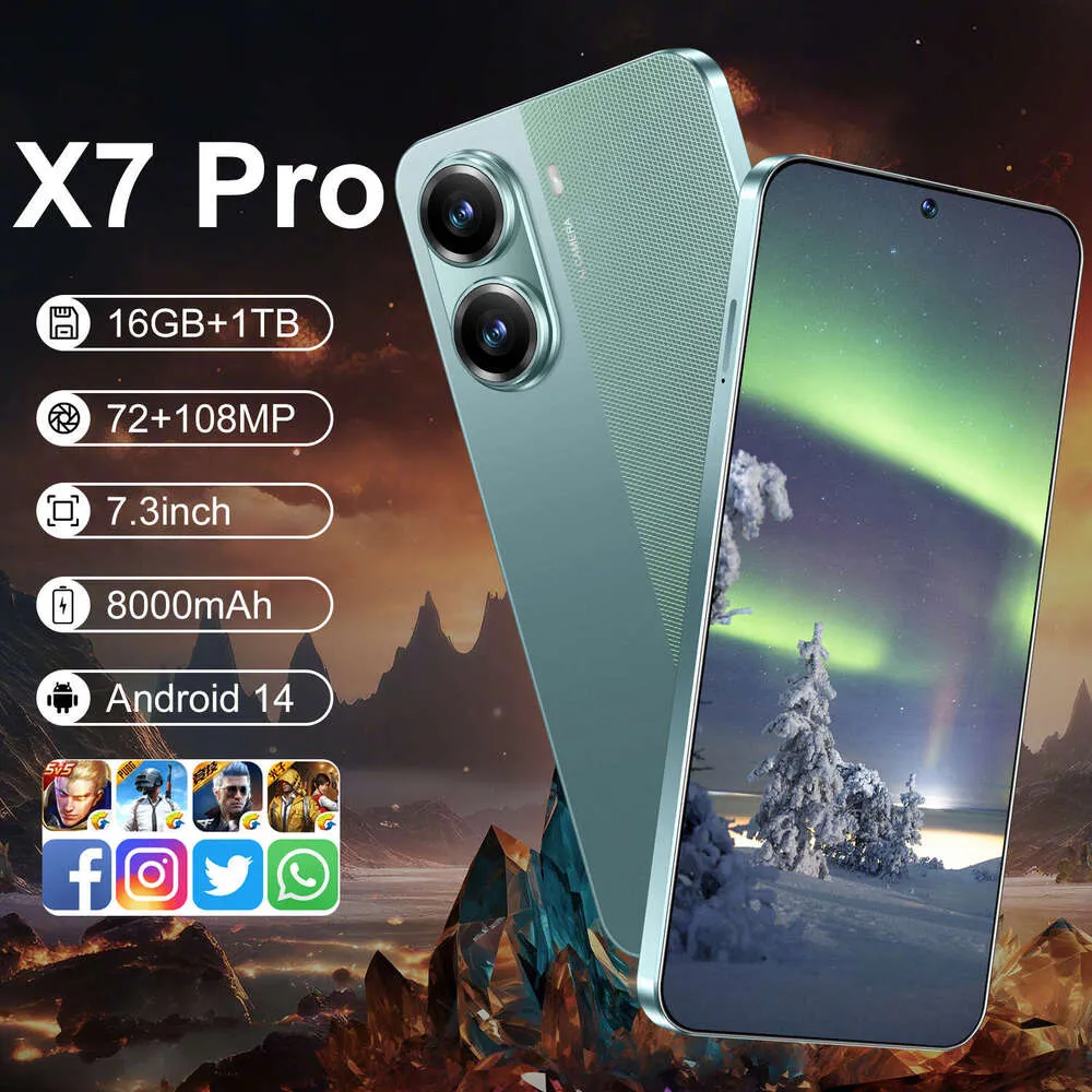 Ultra Phone 5G Smartphone: 7.3-inch HD Full Screen, Face Recognition ...