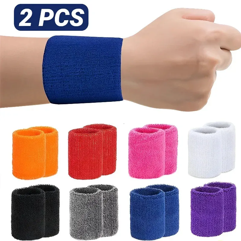 Fascia Da Polso In Cotone Per Sport – Bianca, Lunghezza 3/4/6 Pollici – Unisex